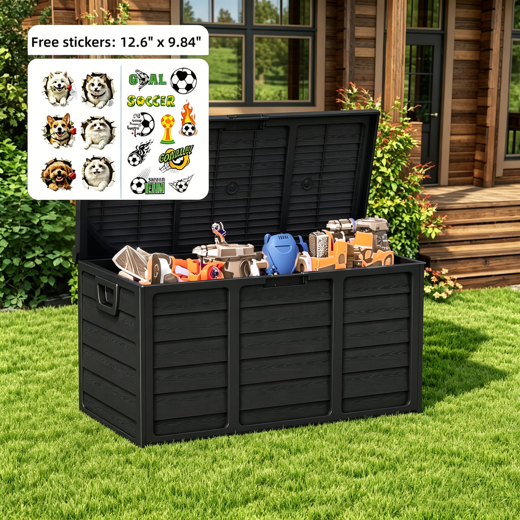 Outdoor Storage Box] 75 Gallon Resin Outdoor Storage Box