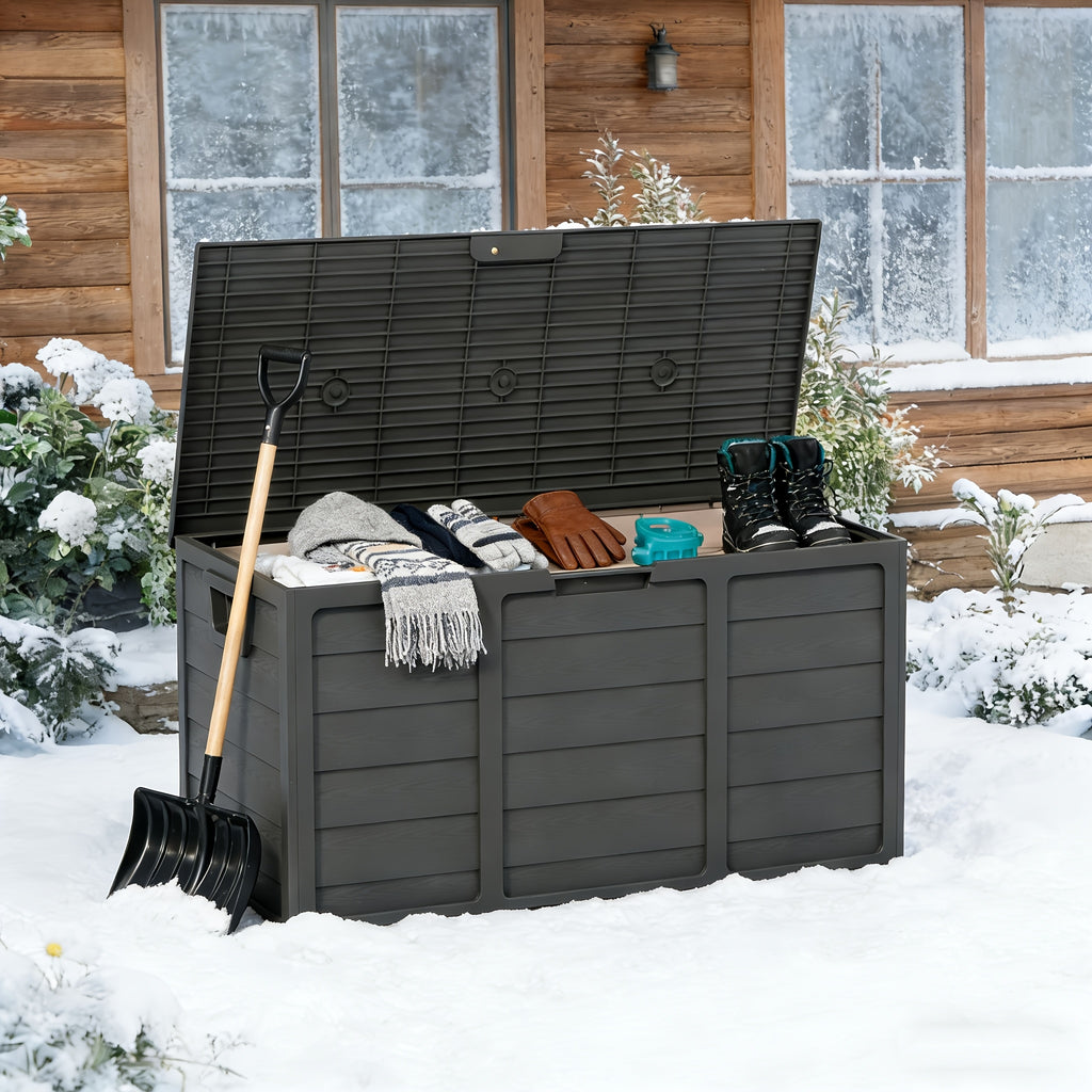 Outdoor Storage Box] 75 Gallon Resin Outdoor Storage Box